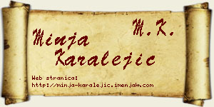 Minja Karalejić vizit kartica